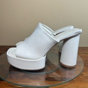 OPEN EDIT Penni Platform Slide Sandal In Ivory